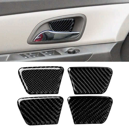 4 PCS Car Carbon Fiber Door Bowl Decorative Sticker for Chevrolet Cruze 2009-2015, Left and Right Drive Universal - Car Interior Mouldings by PMC Jewellery | Online Shopping South Africa | PMC Jewellery | Buy Now Pay Later Mobicred