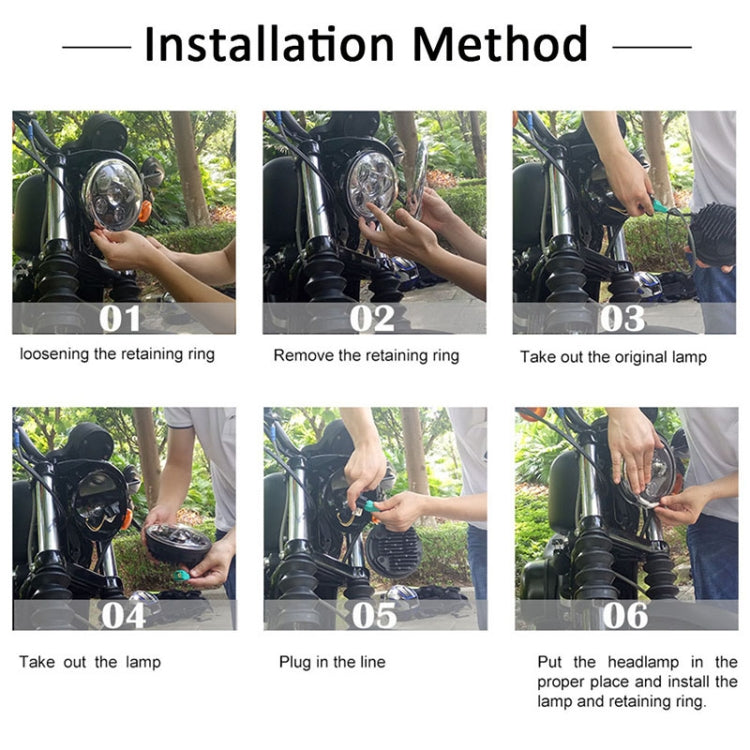 7 inch Round LED Motorcycle Headlight Modified Spotlight for Honda (Silver) - Headlights by PMC TechLife | Online Shopping South Africa | PMC TechLife | Buy Now Pay Later Mobicred