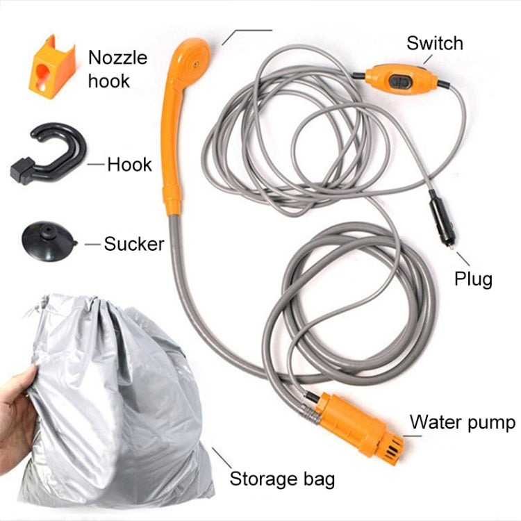 12V Portable Outdoor Universal Car Electric Shower Sprinkler Washer (Orange) - Car washing supplies by PMC Jewellery | Online Shopping South Africa | PMC Jewellery | Buy Now Pay Later Mobicred