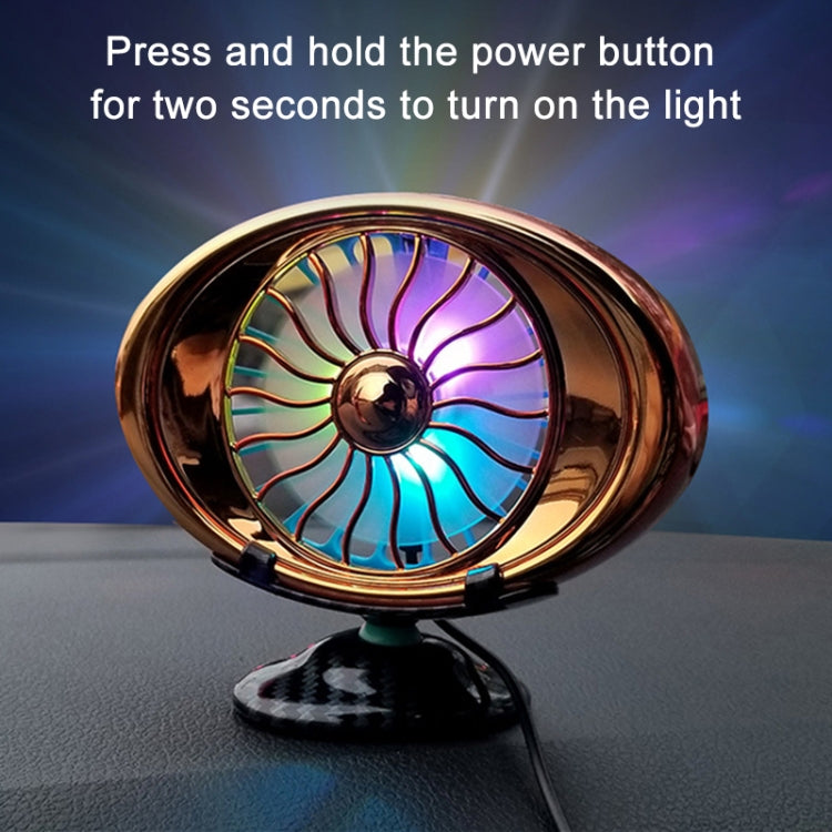 Car Vent Fan Multi-function USB Interface LED Lamp Portable Fan - Heating & Fans by PMC Jewellery | Online Shopping South Africa | PMC Jewellery | Buy Now Pay Later Mobicred