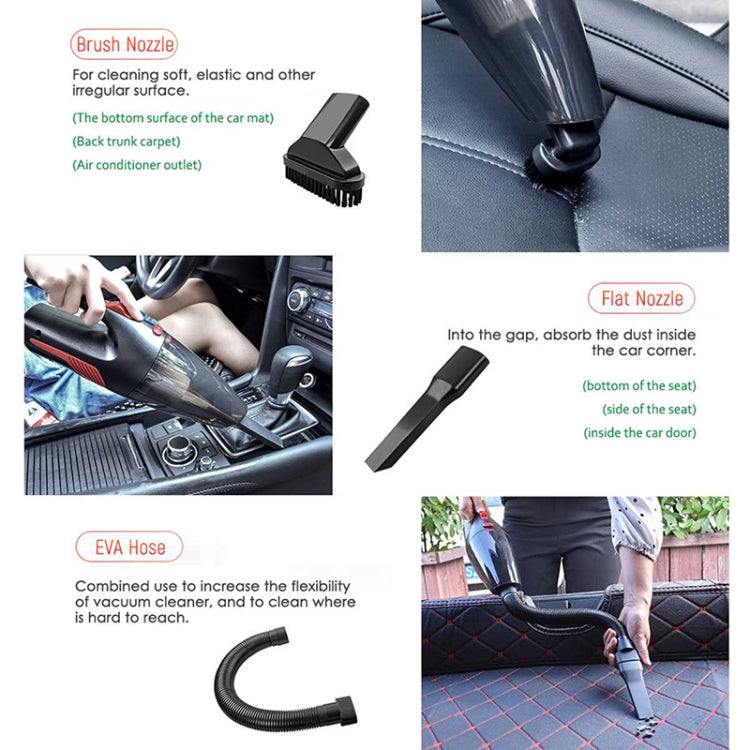 Car Wired Portable 120W Handheld Powerful Vacuum Cleaner with LED Light Cable Length: 5m(Black) - Vacuum Cleaner by PMC TechLife | Online Shopping South Africa | PMC TechLife | Buy Now Pay Later Mobicred