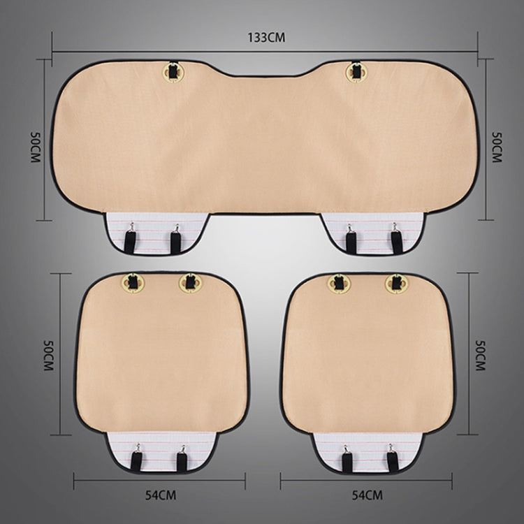 3 in 1 Car Seat Cushion Free Binding Half Inclusive Seat Mat Set (Black) - Seat Accessories by PMC TechLife | Online Shopping South Africa | PMC TechLife | Buy Now Pay Later Mobicred