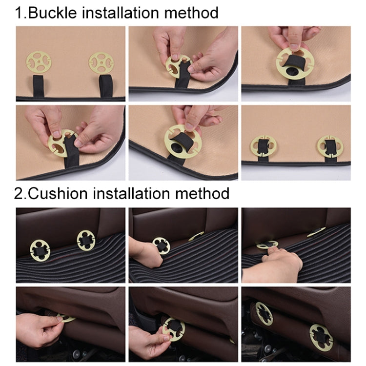 3 in 1 Car Seat Cushion Free Binding Half Inclusive Seat Mat Set (Coffee) - Seat Accessories by PMC TechLife | Online Shopping South Africa | PMC TechLife | Buy Now Pay Later Mobicred