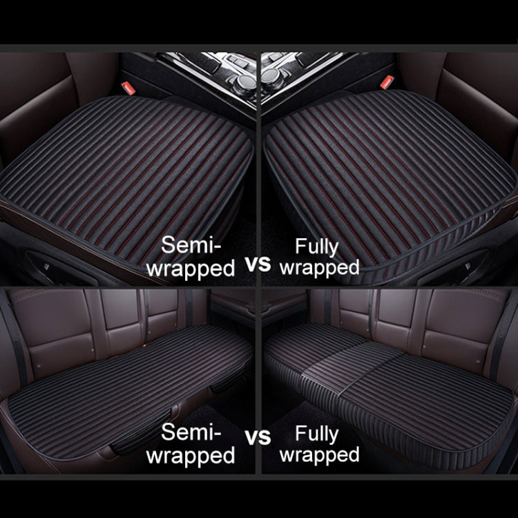 3 in 1 Car Seat Cushion Free Binding Half Inclusive Seat Mat Set (Coffee) - Seat Accessories by PMC TechLife | Online Shopping South Africa | PMC TechLife | Buy Now Pay Later Mobicred