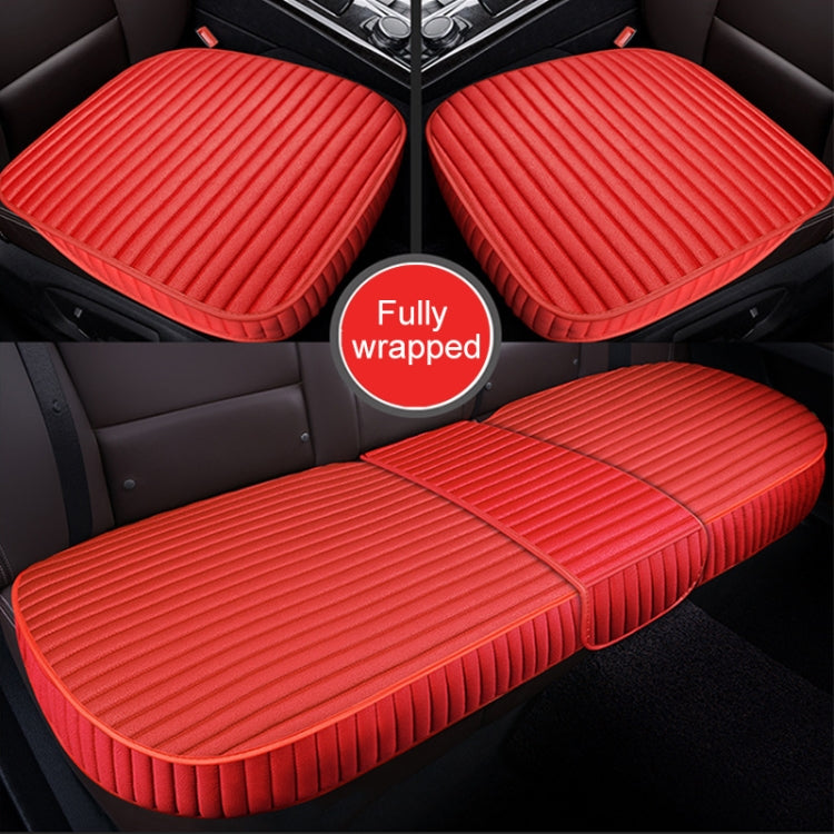 3 in 1 Car Seat Cushion Free Binding All Inclusive Seat Mat Set (Red) - Seat Accessories by PMC Jewellery | Online Shopping South Africa | PMC Jewellery | Buy Now Pay Later Mobicred