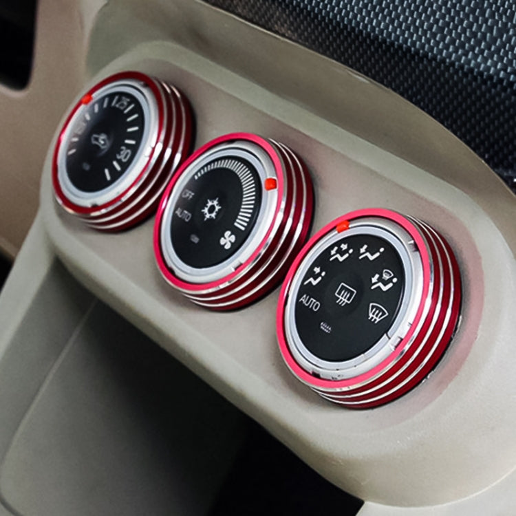 Car Metal Air Conditioner Knob Case for Mitsubishi ASX (Red) - Decoration Rings by PMC Jewellery | Online Shopping South Africa | PMC Jewellery | Buy Now Pay Later Mobicred