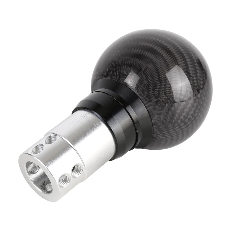 Universal Car Pressable Telescopic Carbon Fiber Gear Head Gear Shift Knob, Length: 9.5cm (Black) - Shift Knob by PMC TechLife | Online Shopping South Africa | PMC TechLife | Buy Now Pay Later Mobicred