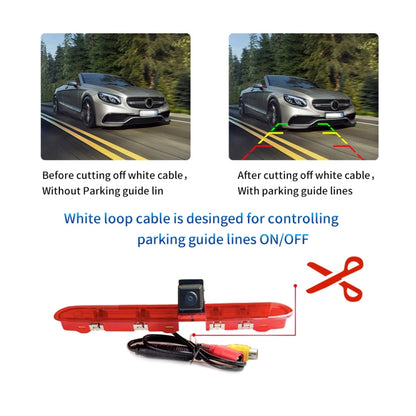 PZ471 Car Waterproof 170 Degree Brake Light View Camera + 7 inch Rearview Monitor for Citroen / Peugeot / Toyota - Rear View Cameras by PMC Jewellery | Online Shopping South Africa | PMC Jewellery | Buy Now Pay Later Mobicred