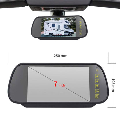 PZ473 Car Waterproof 170 Degree Brake Light View Camera + 7 inch Rearview Monitor for Volkswagen T6 Single Door - Rear View Cameras by PMC Jewellery | Online Shopping South Africa | PMC Jewellery | Buy Now Pay Later Mobicred