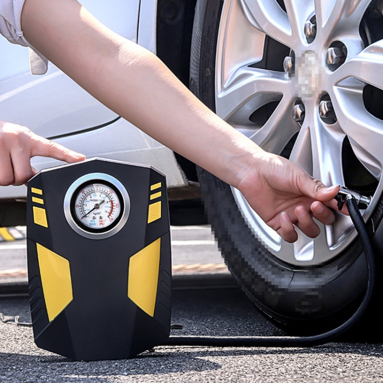 Car 12V Portable Inflatable Cylinder Pedal Pointer Air Pump with Light - free shipping - PMC TechLife - Order now!
