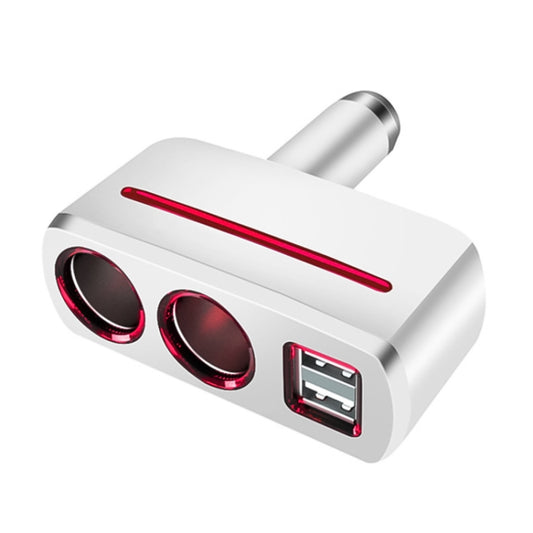 SHUNWEI SD-1918 80W 3.1A Car 2 in 1 Dual USB Charger (White) - Cigar Socket by SHUNWEI | Online Shopping South Africa | PMC Jewellery | Buy Now Pay Later Mobicred