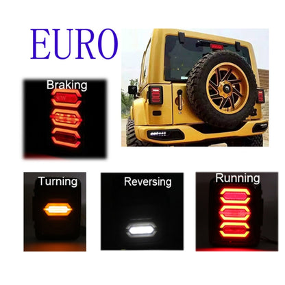 1 Pair 15W DC 12V IP67 4 in 1 Car LED Tail Lights / Driving Lights / Brake Lights/Turn Reverse, European Version - Brake Lights by PMC Jewellery | Online Shopping South Africa | PMC Jewellery | Buy Now Pay Later Mobicred