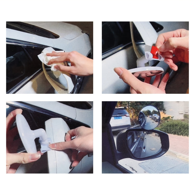 2 PCS Car Large Size Rearview Mirror Blind Spot Side Assistant Mirror (Black) - Convex Mirror & Accessories by PMC TechLife | Online Shopping South Africa | PMC TechLife | Buy Now Pay Later Mobicred