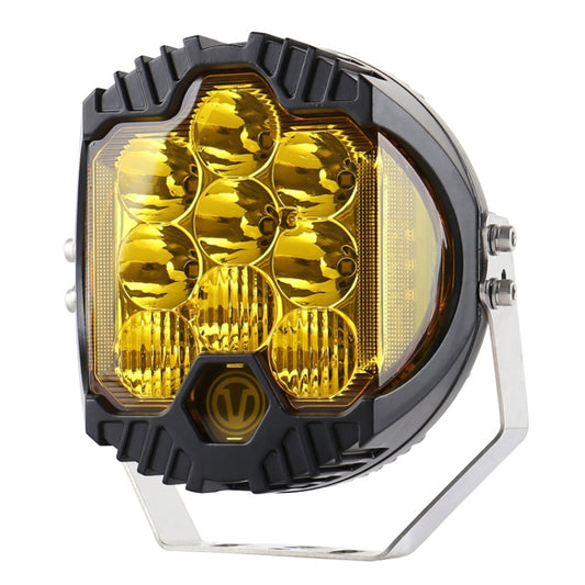 OL-1950Y 7 inch DC12V-30V 8000LM 6500K 90W Car LED Light on Three Sides Headlight for Jeep Wrangler (Gold Light) - Work Lights by PMC Jewellery | Online Shopping South Africa | PMC Jewellery | Buy Now Pay Later Mobicred