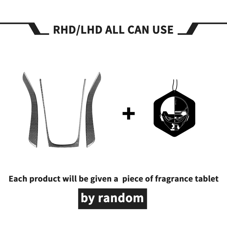 3 in 1 Car Carbon Fiber Gears Panel Decorative Sticker for Audi A5 Hard Top 2008-, Left and Right Drive Universal - Car Interior Mouldings by PMC TechLife | Online Shopping South Africa | PMC TechLife | Buy Now Pay Later Mobicred