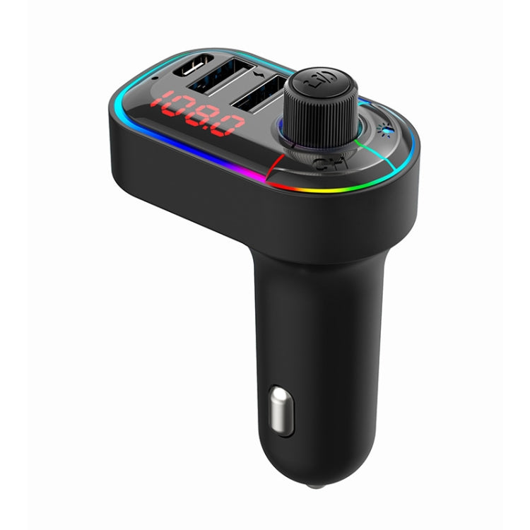 C12 Multifunctional Car Dual USB Charger Bluetooth FM Transmitter with Atmosphere Light - Bluetooth Car Kits by PMC TechLife | Online Shopping South Africa | PMC TechLife | Buy Now Pay Later Mobicred
