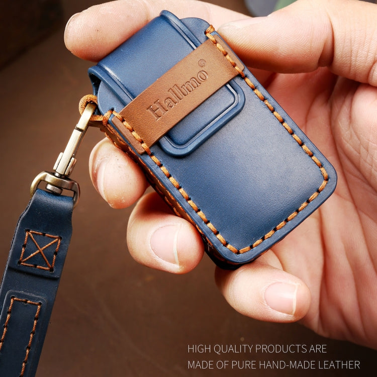 Hallmo Car Cowhide Leather Key Protective Cover Key Case for Honda Civic / Accord 3-button Tail Box(Blue) - free shipping - PMC TechLife - Order now!