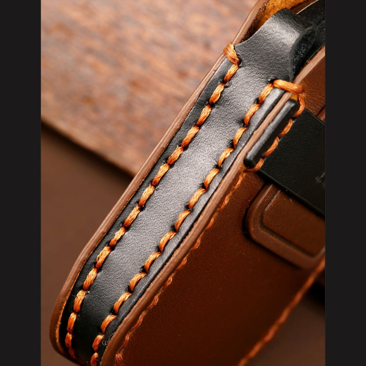 Hallmo Car Cowhide Leather Key Protective Cover Key Case for Toyota Corolla 2017 3-button(Black) - Car Key Cases by Hallmo | Online Shopping South Africa | PMC TechLife | Buy Now Pay Later Mobicred