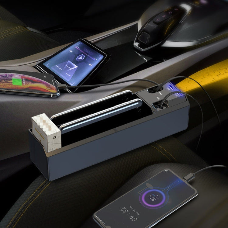 Micro USB + USB-C / Type-C + 8PIN Interface Car Multi-functional Cup Holder Seat Gap Side Storage Box - Stowing Tidying by PMC TechLife | Online Shopping South Africa | PMC TechLife | Buy Now Pay Later Mobicred