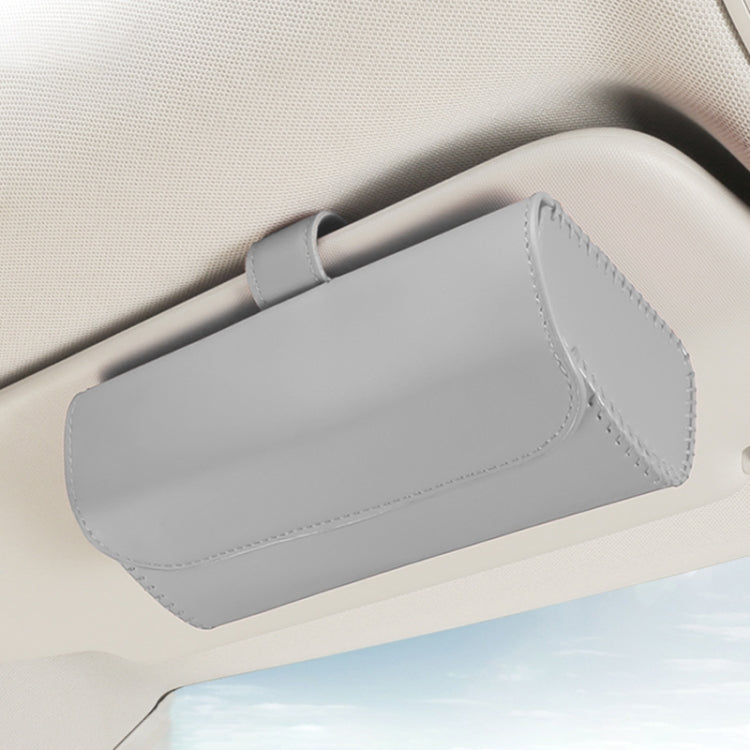 533 Car Glasses Storage Bag Glasses Box (Grey) - Sunglasses & Glasses Clips by PMC Jewellery | Online Shopping South Africa | PMC Jewellery | Buy Now Pay Later Mobicred