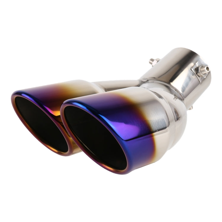 Universal Car Styling Stainless Steel Elbow Exhaust Tail Muffler Tip Pipe, Inside Diameter: 6cm (Blue) - Exhaust Pipes by PMC TechLife | Online Shopping South Africa | PMC TechLife | Buy Now Pay Later Mobicred
