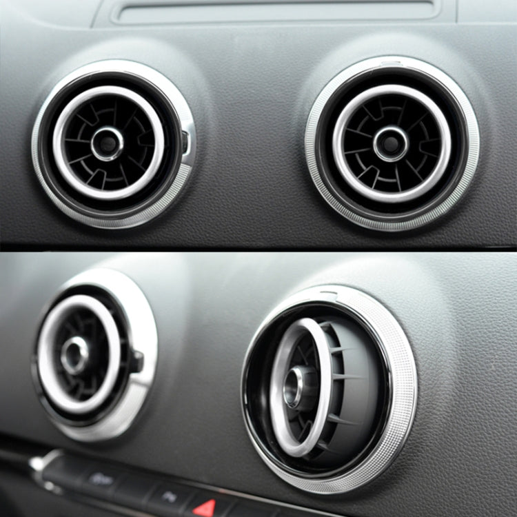 4 PCS / Set Air Conditioning Vent Metal Decorative Ring for Audi A1(Silver) - Decoration Rings by PMC Jewellery | Online Shopping South Africa | PMC Jewellery | Buy Now Pay Later Mobicred