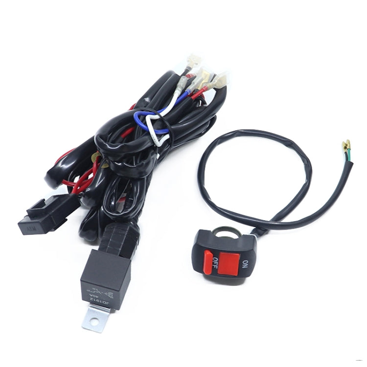 24V 2 in 1 Car / Motorcycle LED Spotlight Headlight Flashing Wiring Harness Cable - Wires by PMC TechLife | Online Shopping South Africa | PMC TechLife | Buy Now Pay Later Mobicred