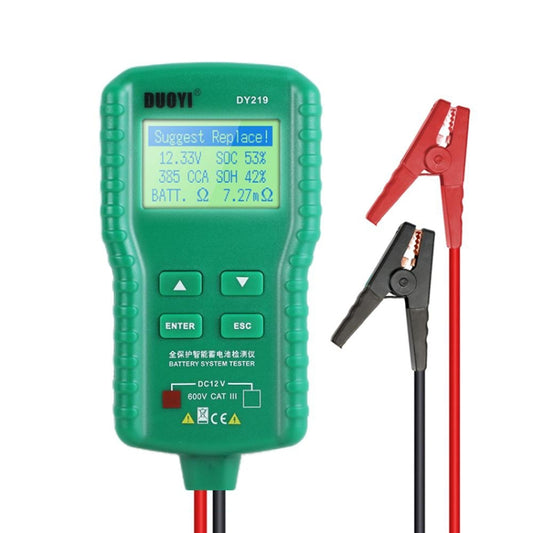 DUOYI DY219 Digital Battery Analyzer Car Fault Diagnostic Device Current and Voltage Detector - Electronic Test by DUOYI | Online Shopping South Africa | PMC Jewellery | Buy Now Pay Later Mobicred