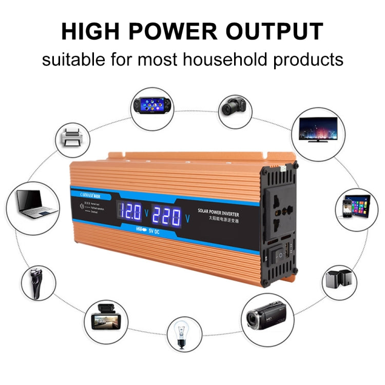 Carmaer Modified Sine Wave 24V to 220V 1200W Car Multi-function Double Digital Display Inverter Household Power Converter - Modified Square Wave by PMC TechLife | Online Shopping South Africa | PMC TechLife | Buy Now Pay Later Mobicred