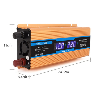 Carmaer Modified Sine Wave 60V to 220V 1600W Car Multi-function Double Digital Display Inverter Household Power Converter - Modified Square Wave by PMC Jewellery | Online Shopping South Africa | PMC Jewellery | Buy Now Pay Later Mobicred