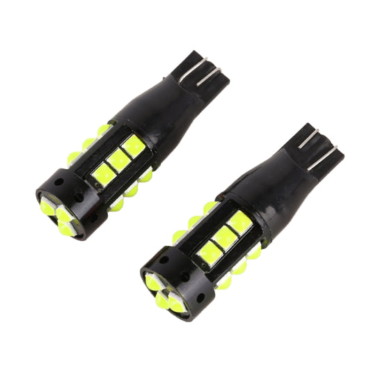 2 PCS T10 DC12V / 6.5W Car Clearance Light 15LEDs SMD-3030 Lamp Beads (Green Light) - Clearance Lights by PMC Jewellery | Online Shopping South Africa | PMC Jewellery | Buy Now Pay Later Mobicred