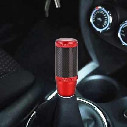 Universal Car Carbon Fiber Metal Gear Shift Knob (Red) - Shift Knob by PMC Jewellery | Online Shopping South Africa | PMC Jewellery | Buy Now Pay Later Mobicred