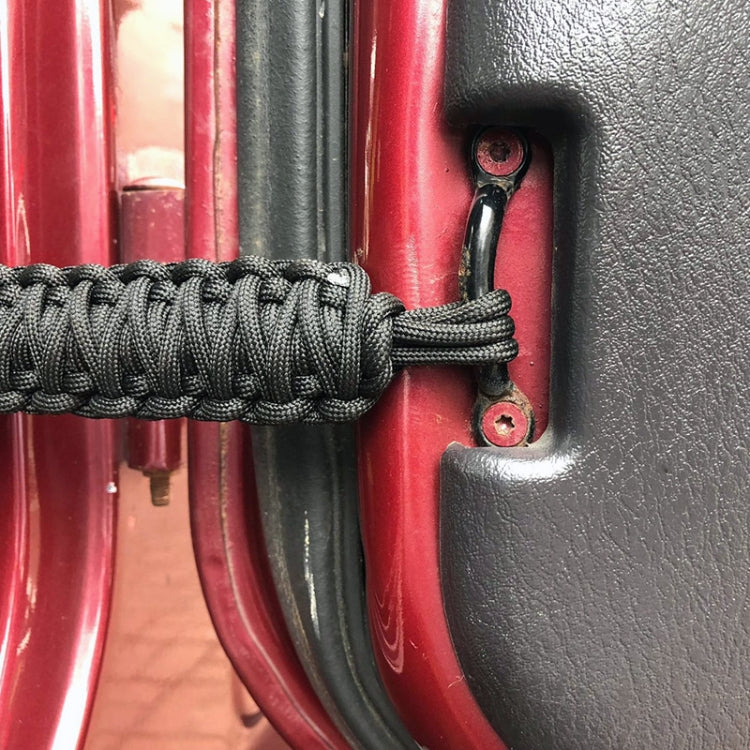 Pair Car Door Limit Braided Rope Strap for Jeep Wrangler (Black) - Other Tools by PMC TechLife | Online Shopping South Africa | PMC TechLife | Buy Now Pay Later Mobicred