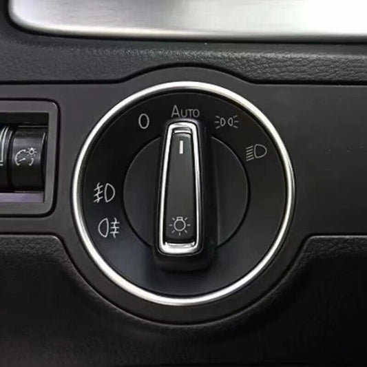 Car Headlight Switch Decorative Ring for Volkswagen Golf (Silver) - Decoration Rings by PMC Jewellery | Online Shopping South Africa | PMC Jewellery | Buy Now Pay Later Mobicred