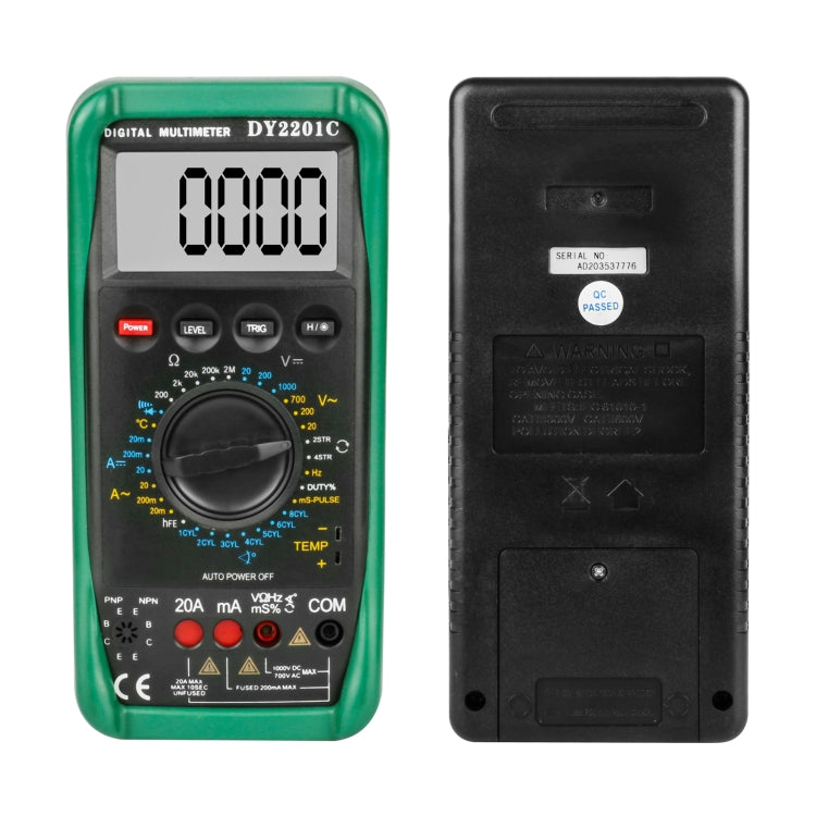 DUOYI DY2201C Car High-precision Digital Multi-function Maintenance Automatic Universal Meter - free shipping - PMC TechLife - Order now!