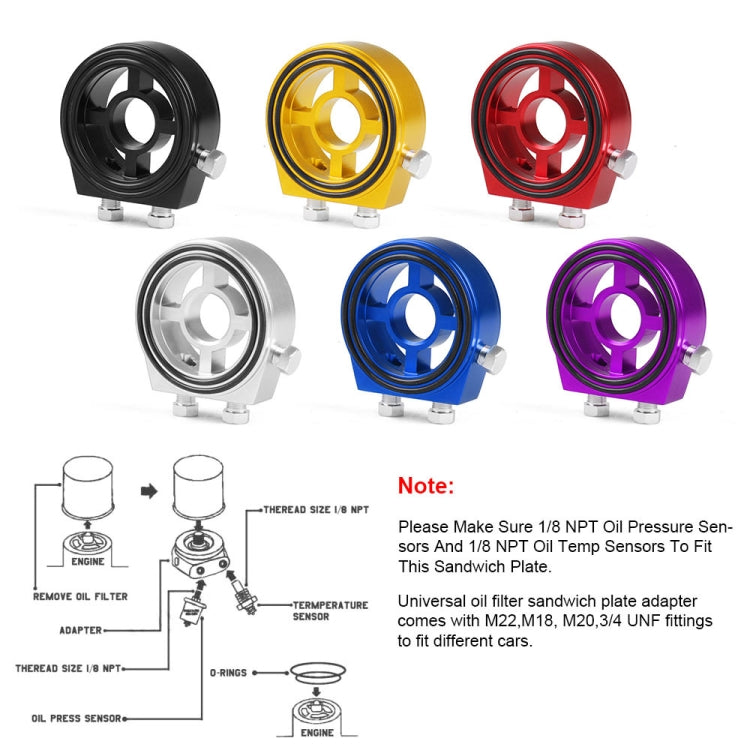 Car Modification Oil Temperature and Oil Pressure Gauge Adapter (Silver) - Engine Fittings by PMC TechLife | Online Shopping South Africa | PMC TechLife | Buy Now Pay Later Mobicred