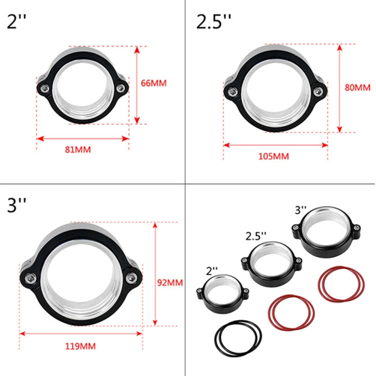 2.0 inch Car Exhaust V-band Clamp with Flange - Booster Cable & Clip by PMC TechLife | Online Shopping South Africa | PMC TechLife | Buy Now Pay Later Mobicred