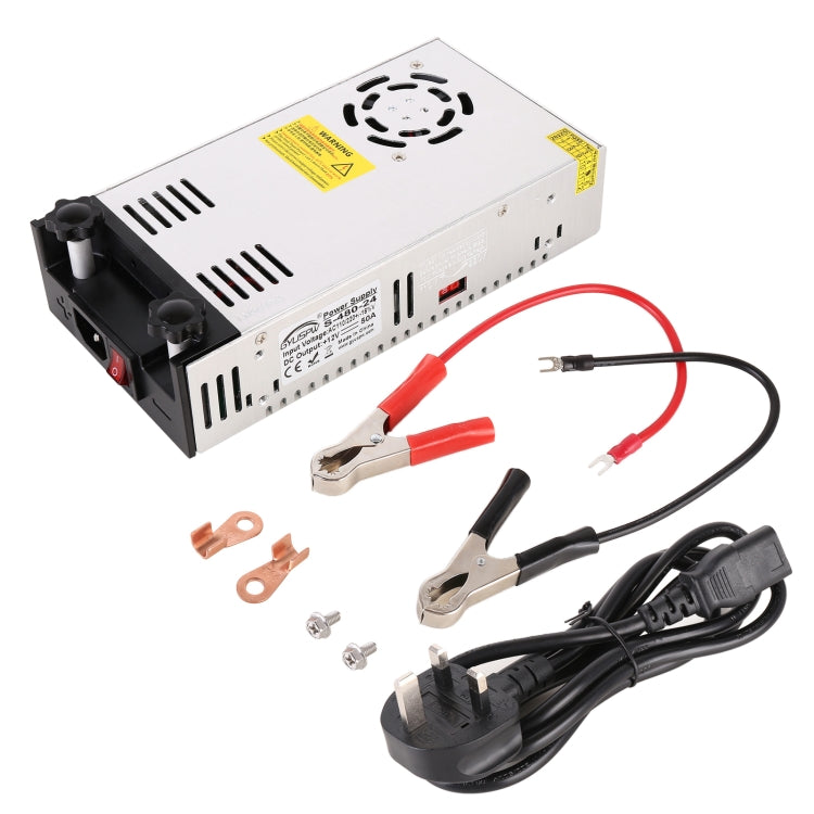 S-480-24 DC24V 480W 20A DIY Regulated DC Switching Power Supply Power Step-down Transformer with Clip, UK Plug - Step-down Transformer by PMC Jewellery | Online Shopping South Africa | PMC Jewellery | Buy Now Pay Later Mobicred