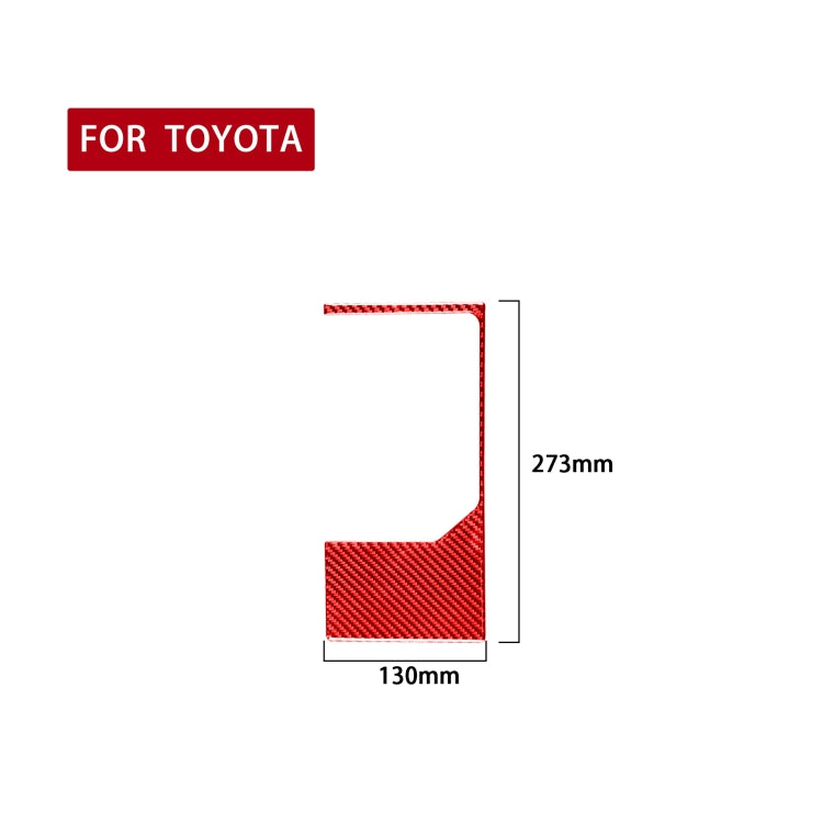 Carbon Fiber Car Gear Outer Frame Decorative Sticker for Toyota Tundra 2014-2018,Left and Right Drive Universal (Red) - Car Interior Mouldings by PMC Jewellery | Online Shopping South Africa | PMC Jewellery | Buy Now Pay Later Mobicred