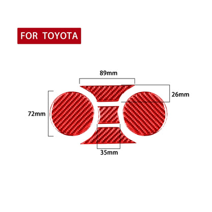 Carbon Fiber Car Central Control Cup Holder Panel Decorative Sticker for Toyota Tundra 2014-2018,Left and Right Drive Universal (Red) - Car Interior Mouldings by PMC Jewellery | Online Shopping South Africa | PMC Jewellery | Buy Now Pay Later Mobicred