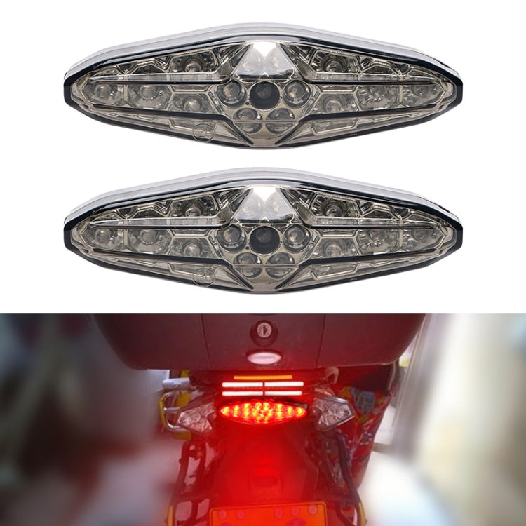 2 PCS KC-WD-NEW-3X Motorcycle LED Brake Light Running Lamp (Transparent Black) - Signal Lights by PMC TechLife | Online Shopping South Africa | PMC TechLife | Buy Now Pay Later Mobicred
