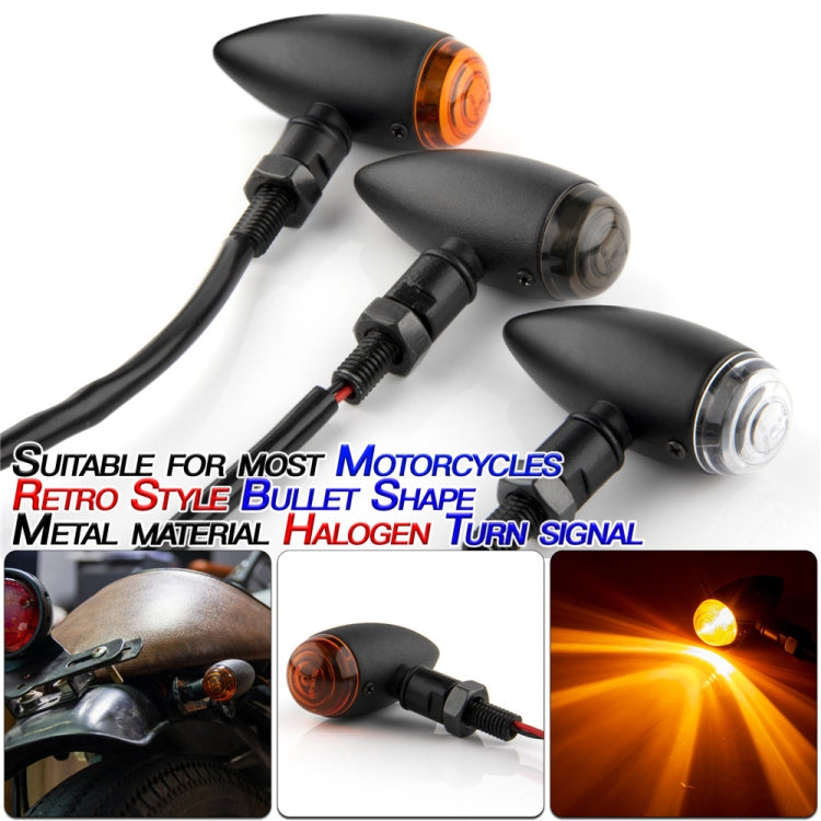 2 PCS KC805 Motorcycle Retro Metal Turn Signal Light (Yellow) - Turn Signal by PMC TechLife | Online Shopping South Africa | PMC TechLife