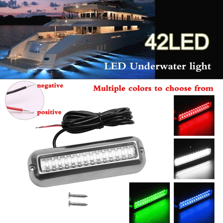 MK-042 Ship / Yacht 10-30V 42LEDs Waterproof Stainless Steel Underwater Light (Red Light) - Marine Accessories & Parts by PMC Jewellery | Online Shopping South Africa | PMC Jewellery | Buy Now Pay Later Mobicred