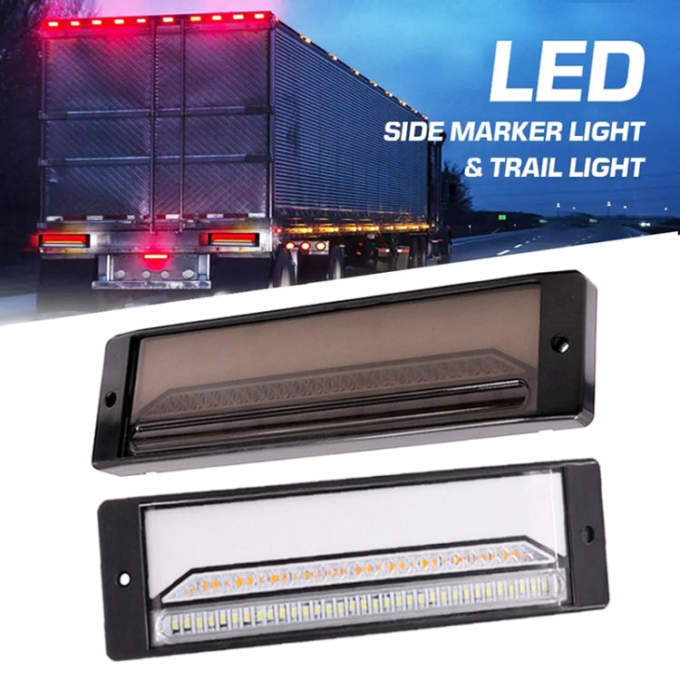 2 PCS Heavy-duty Truck Trailer 147LED Light Guide Three-color Brake Light (Transparent Black) - Brake Lights by PMC TechLife | Online Shopping South Africa | PMC TechLife | Buy Now Pay Later Mobicred