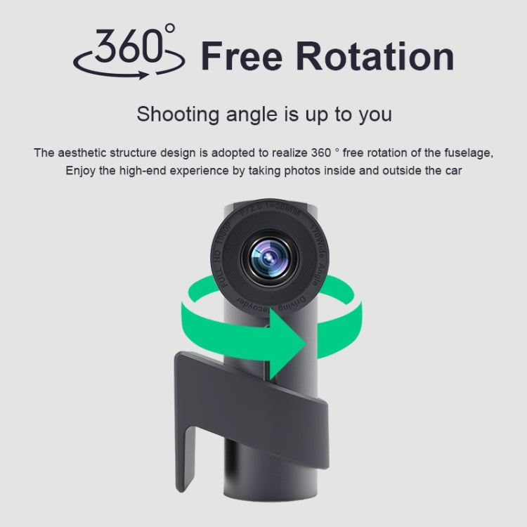 Car WiFi Dual Camera Hidden 360 Degree Rotation Car Driving Recorder - Car DVRs by PMC TechLife | Online Shopping South Africa | PMC TechLife | Buy Now Pay Later Mobicred