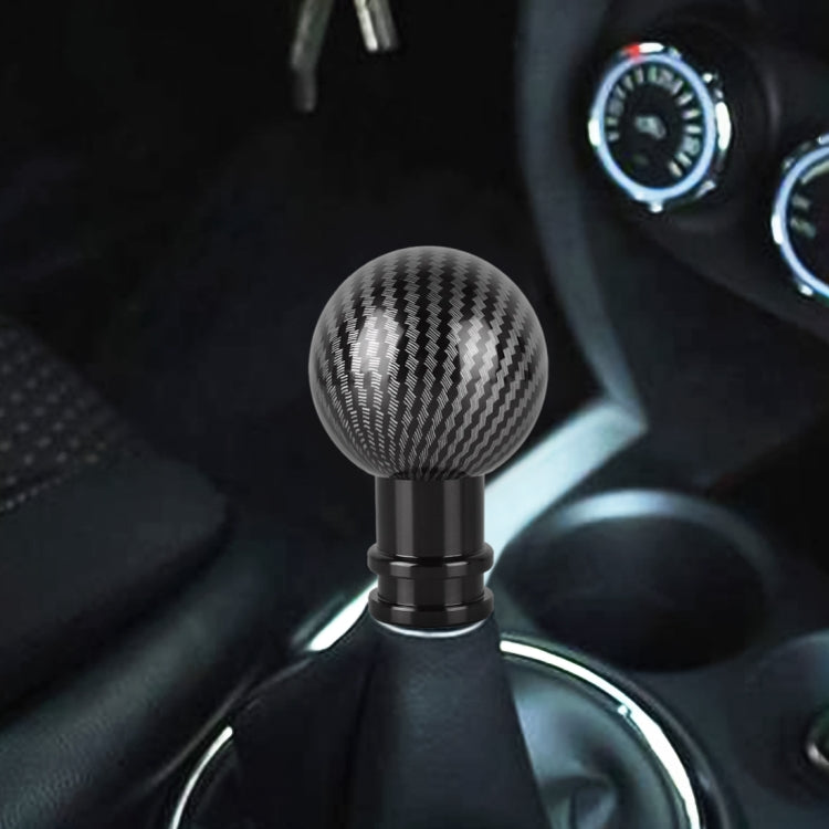 Universal Car Carbon Fiber Texture Metal Gear Shift Knob (Black) - Shift Knob by PMC Jewellery | Online Shopping South Africa | PMC Jewellery | Buy Now Pay Later Mobicred