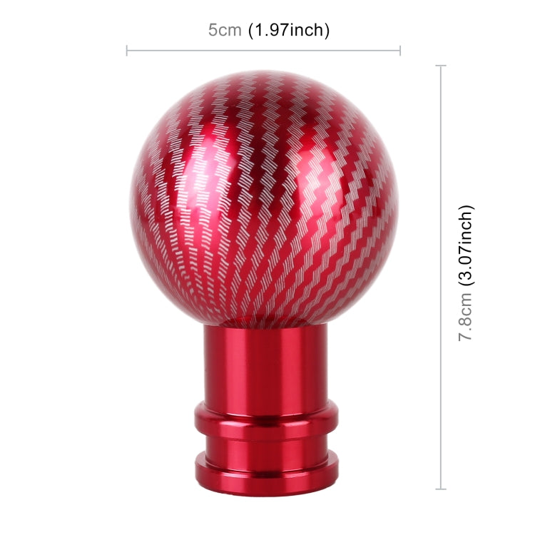 Universal Car Carbon Fiber Texture Metal Gear Shift Knob (Red) - Shift Knob by PMC TechLife | Online Shopping South Africa | PMC TechLife | Buy Now Pay Later Mobicred
