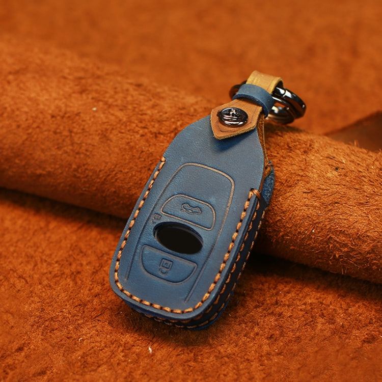 For Subaru Car Cowhide Leather Key Protective Cover Key Case (Blue) - Car Key Cases by PMC Jewellery | Online Shopping South Africa | PMC Jewellery | Buy Now Pay Later Mobicred