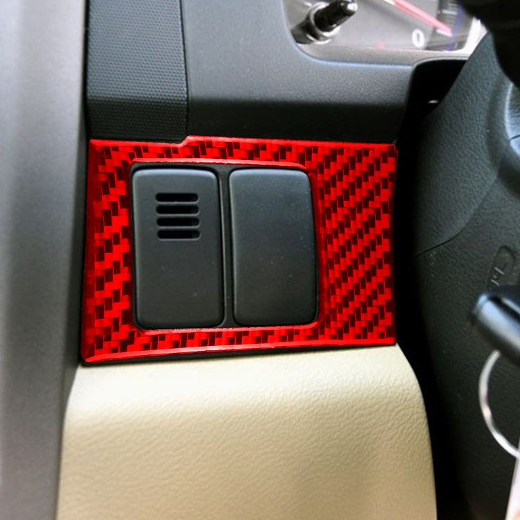 2 PCS Set for Honda CRV 2007-2011 Carbon Fiber Car Central Control Card Box Panel Decorative Sticker, Right Drive (Red) - Car Interior Mouldings by PMC Jewellery | Online Shopping South Africa | PMC Jewellery | Buy Now Pay Later Mobicred
