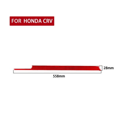 For Honda CRV 2007-2011 Carbon Fiber Car Co-pilot Center Control Trim Decorative Sticker,Right Drive (Red) - Car Interior Mouldings by PMC Jewellery | Online Shopping South Africa | PMC Jewellery | Buy Now Pay Later Mobicred